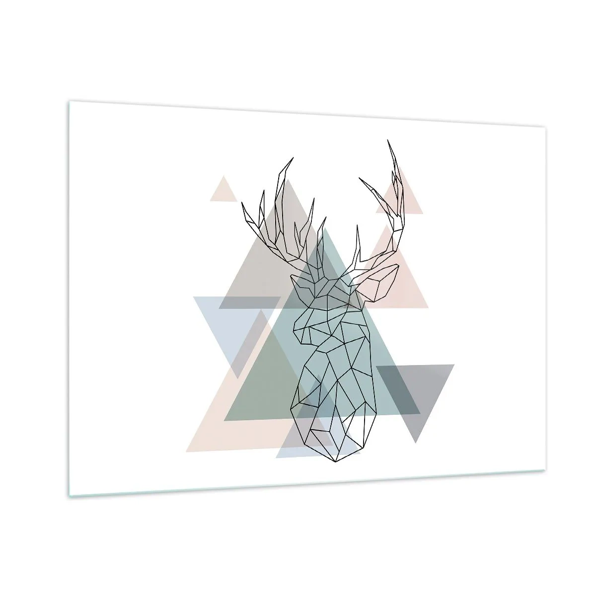 Billede på glas - I en geometrisk skov - 100x70 cm