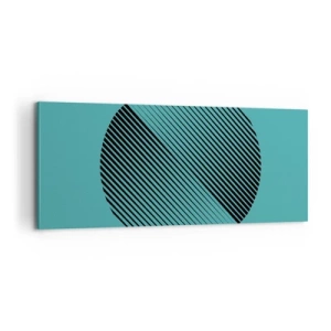 Lærredstryk - Billede på lærred - Cirklen - en geometrisk variation - 100x40 cm