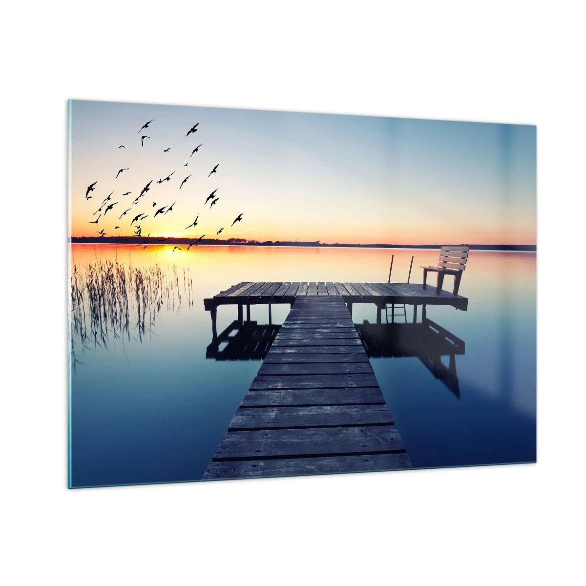 Billede på glas - Det var en god dag - 100x70 cm