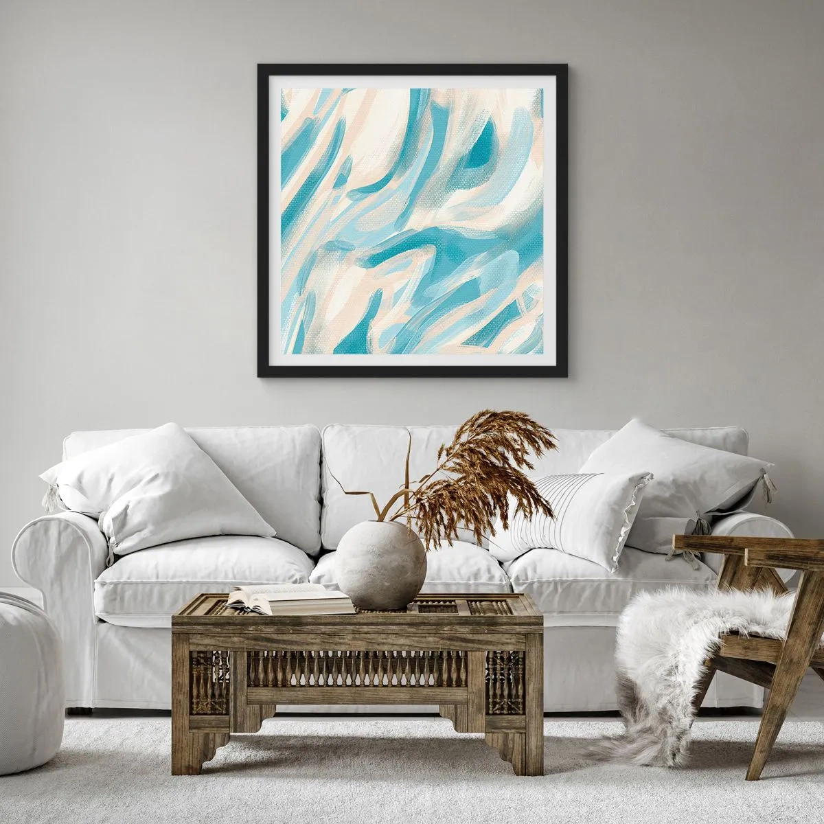Plakat i sort ramme - Forårsbriser - 30x30 cm