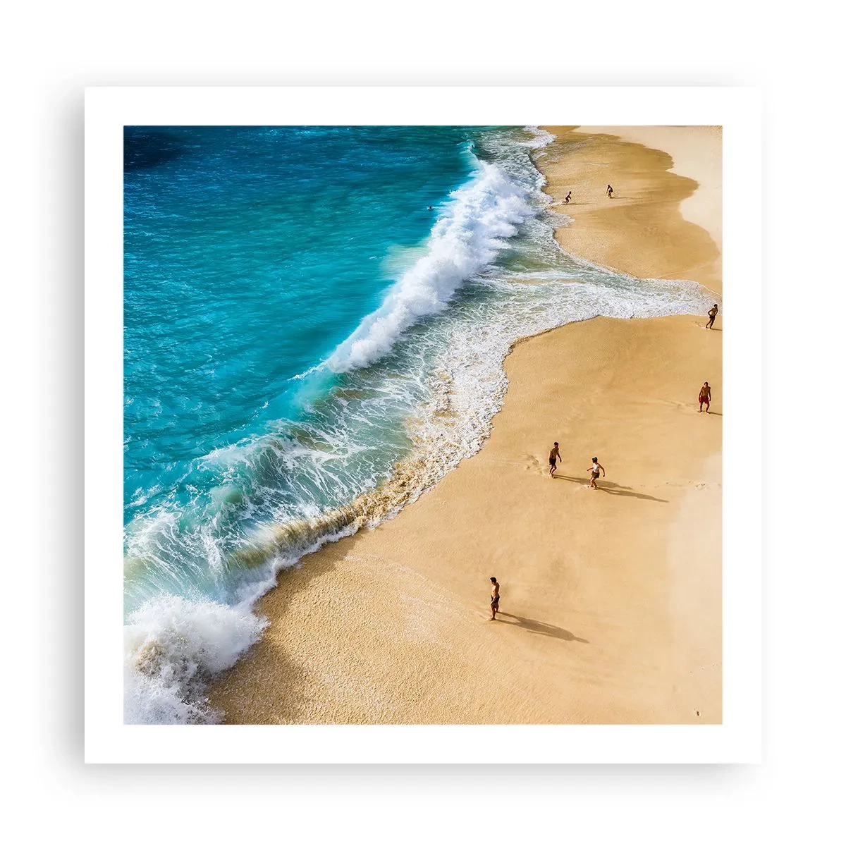 Plakat - Og så solen, stranden... - 60x60 cm
