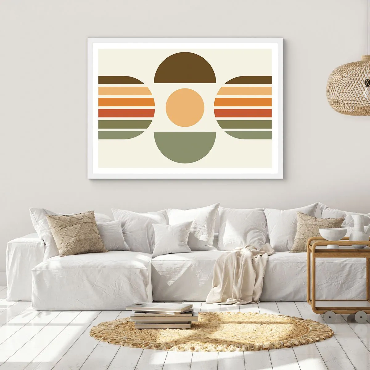 Plakat i hvid ramme - I jordfarver - 40x30 cm