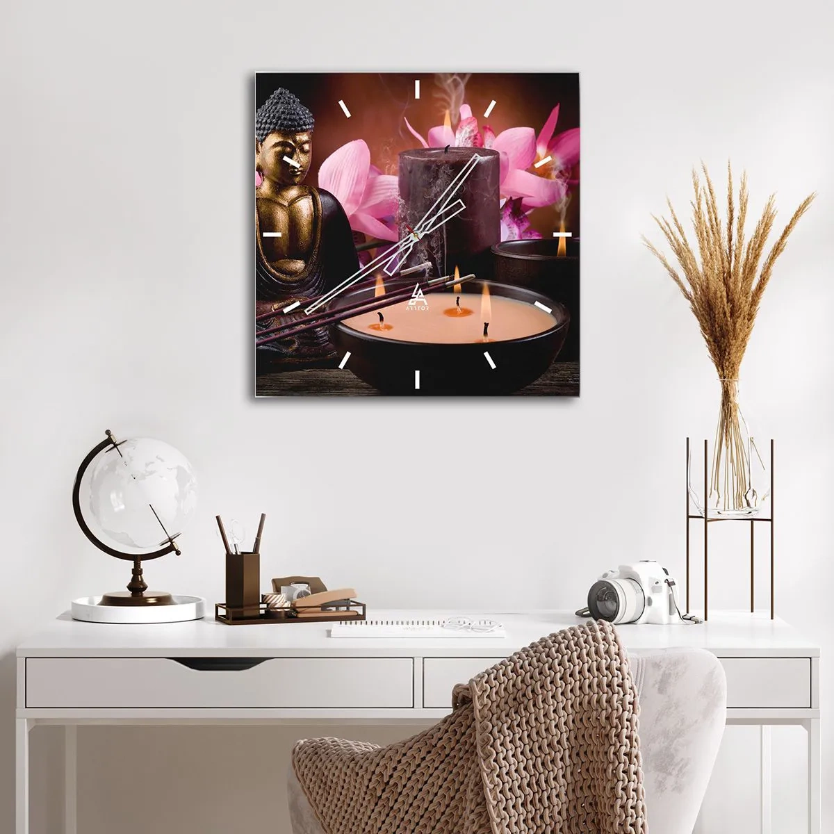 Vægur, Uret - Rydde sindet, berolige kroppen - 40x40 cm