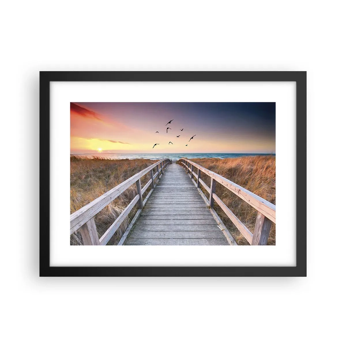 Plakat i sort ramme - Rummet med højder - 40x30 cm