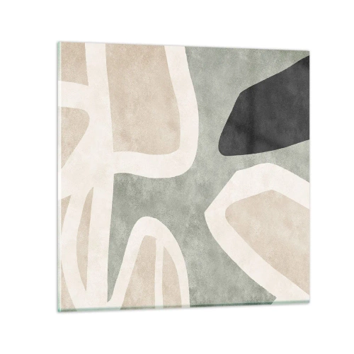 Billede på glas - Komposition med et sort tema - 50x50 cm