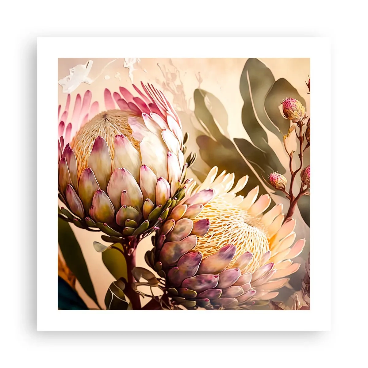 Plakat - Ømt omfavnet - 50x50 cm