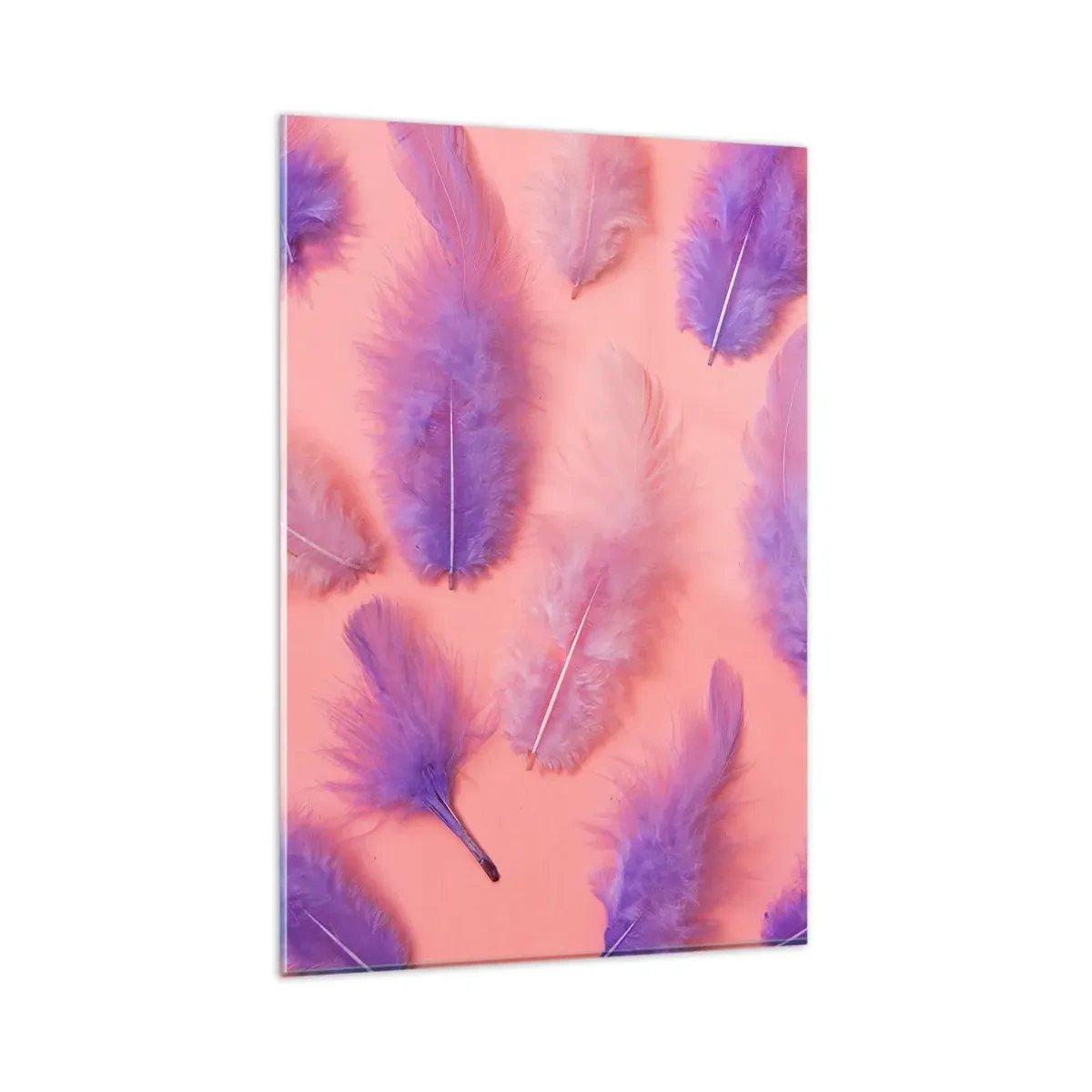 Billede på glas - Lilla fugl af begær - 80x120 cm