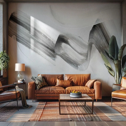 Fototapet Selvklæbende Deluxe Sticker - Bare for sjov - Minimalisme, Abstraktion, Børste - 200x140 cm