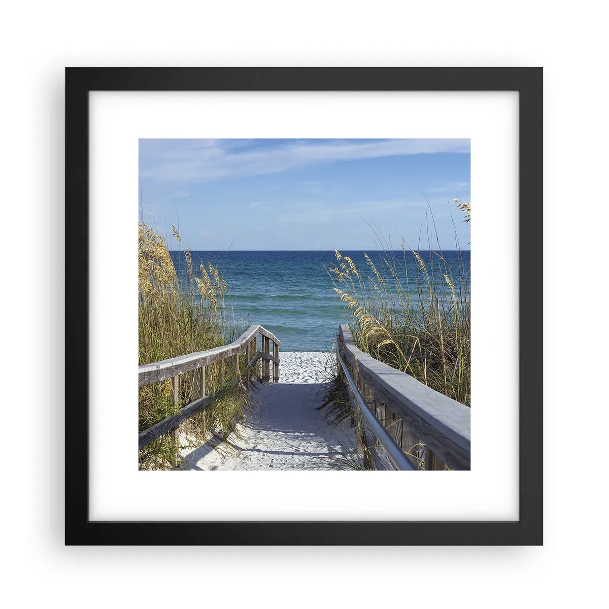 Plakat i sort ramme - I solen, i vinden - 30x30 cm