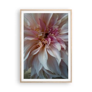 Plakat i ramme af lyst egetræ - Blomstrende friskhed - 70x100 cm