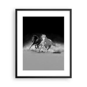 Plakat i sort ramme - Frihedens galop - 40x50 cm