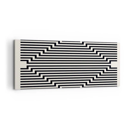 Lærredstryk - Billede på lærred - Geometrisk illusion - 100x40 cm