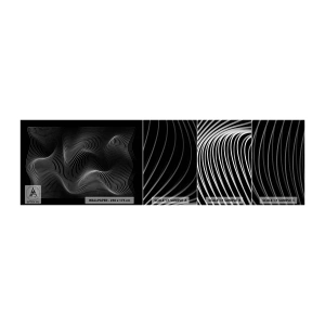 Prøve Fototapet Selvklæbende Deluxe Sticker - Lysets dans i rummet - 3D, Linjer, Moderne - 100x30 cm