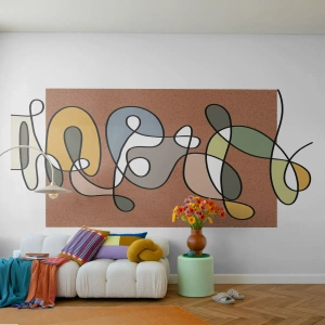 Fototapet Premium Canvas - En abstraktion, der er værd at smile over - Moderne, Abstraktion, Stykke - 100x70 cm