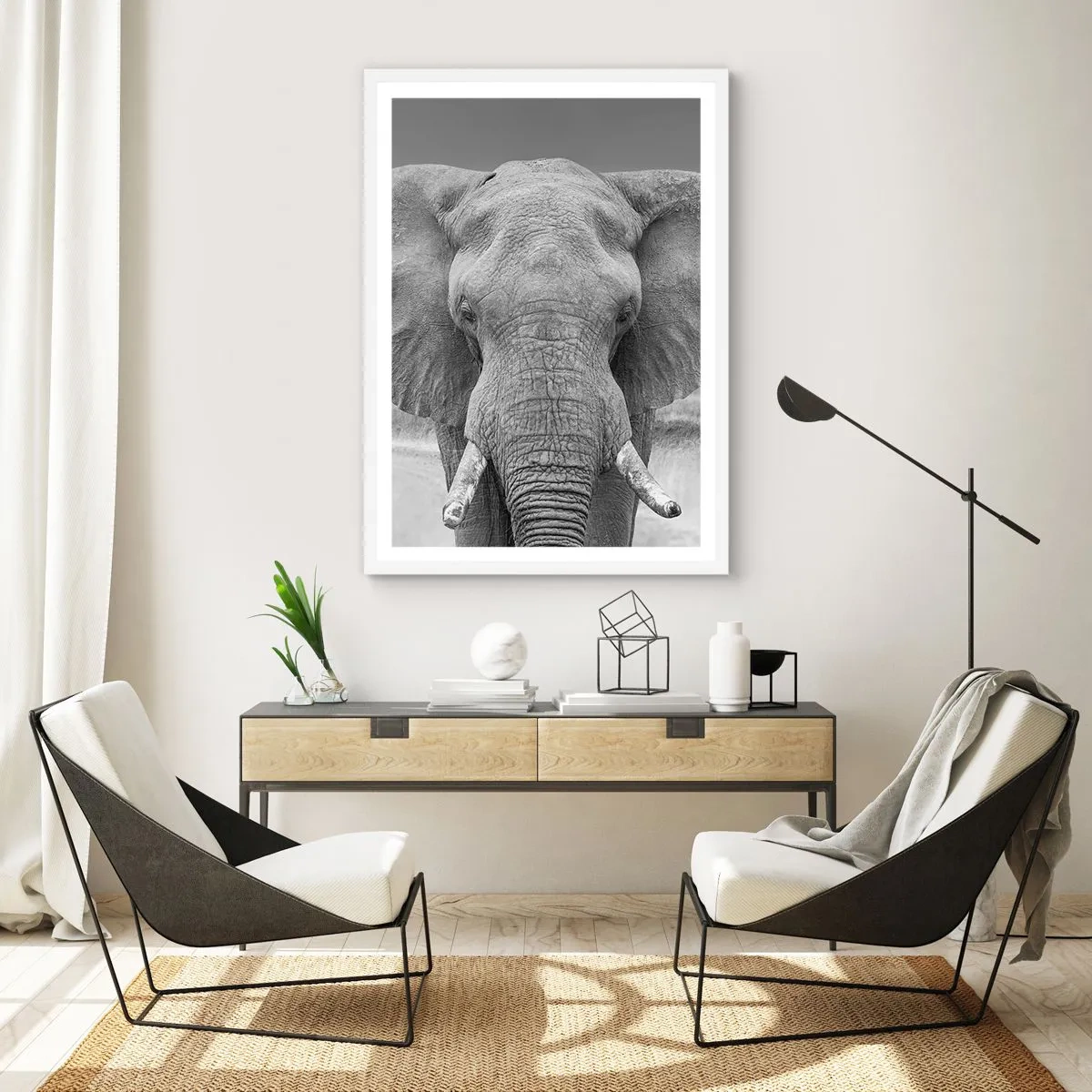 Plakat i hvid ramme - Velkommen til min verden - 70x100 cm
