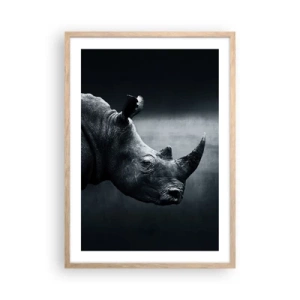 Plakat i ramme af lyst egetræ - Højre profil - 50x70 cm