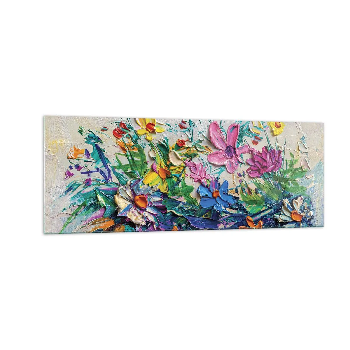 Billede på glas - Overhovedet ikke et stilleben - 140x50 cm