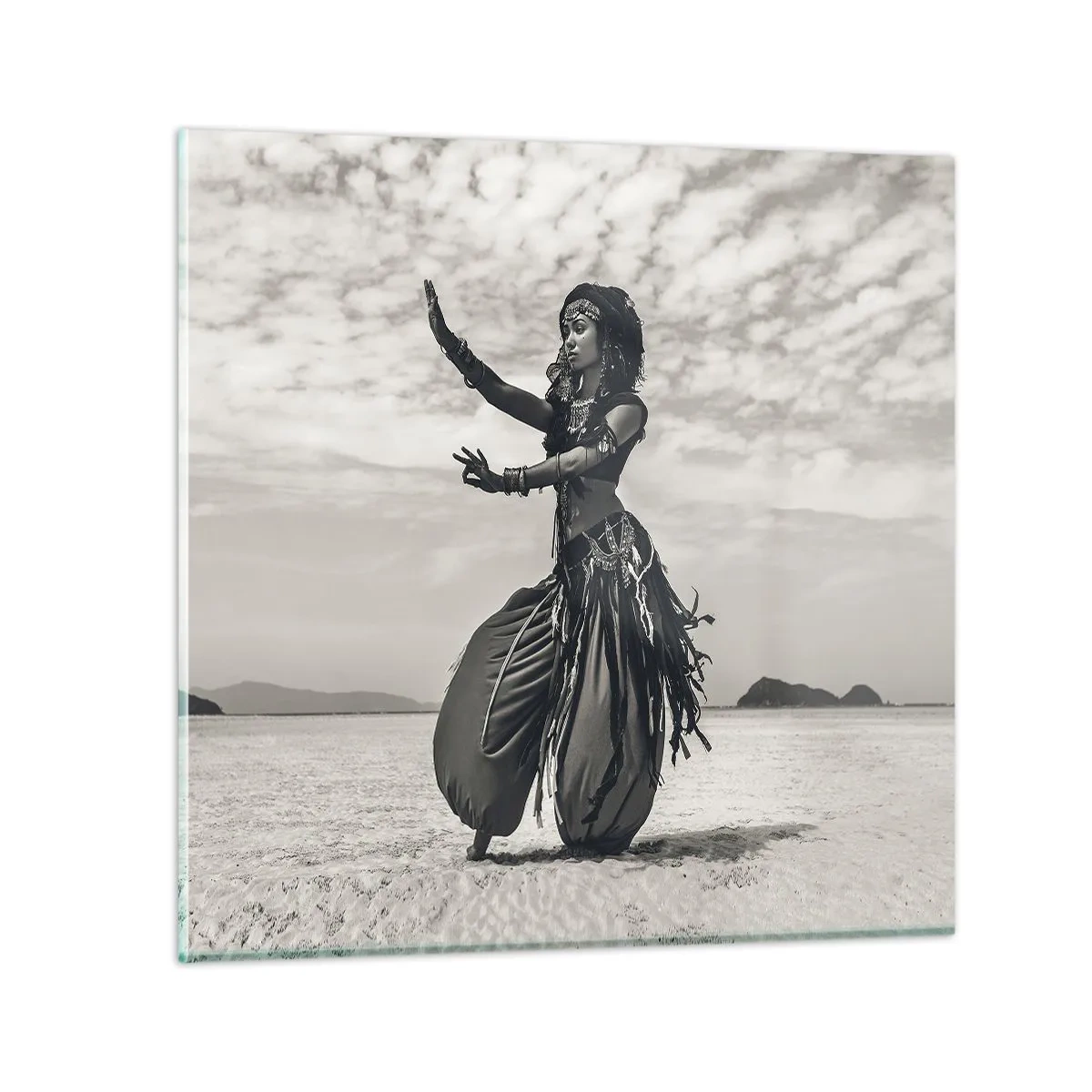 Billede på glas - Dans på de sydlige øer - 40x40 cm