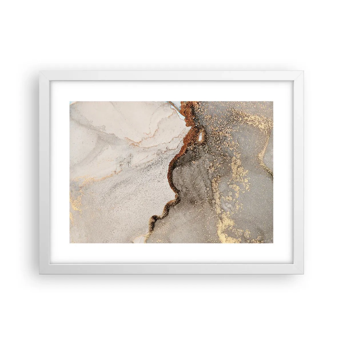 Plakat i hvid ramme - På farvegrænsen - 40x30 cm