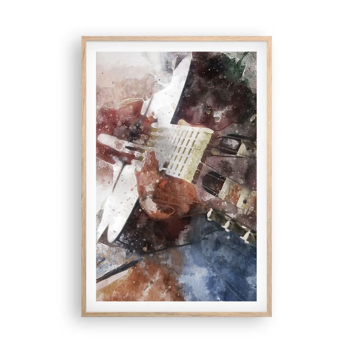 Plakat i ramme af lyst egetræ - Og hvad synes du? - 61x91 cm