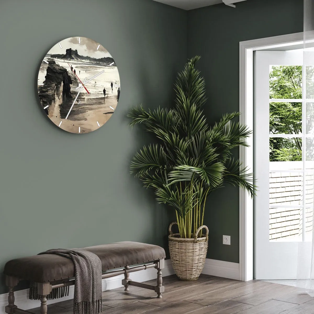 Vægur, Uret - Indkaldt - 30x30 cm