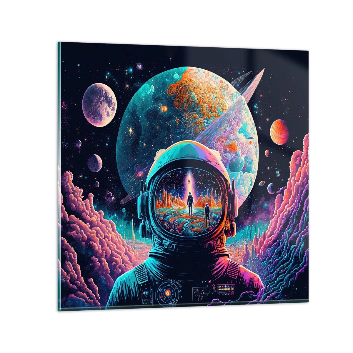 Billede på glas - Filosoffer har aldrig drømt - 60x60 cm