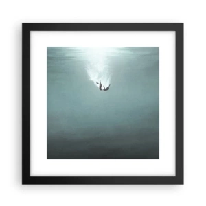 Plakat i sort ramme - I havets favntag - 30x30 cm