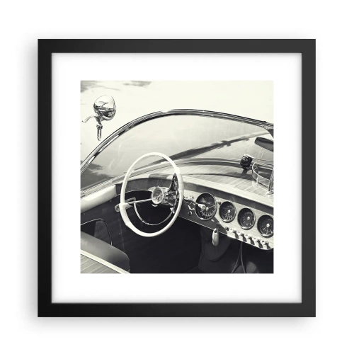 Plakat i sort ramme - Vejr for de rige - 30x30 cm