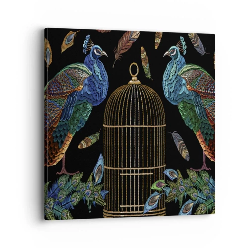 Lærredstryk - Billede på lærred - I kongelige gevandter - 40x40 cm