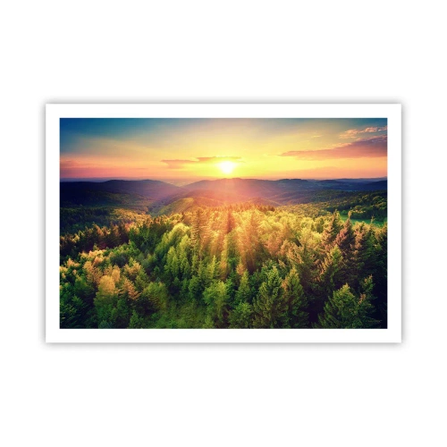 Plakat - Toppe og bjergtoppe - 91x61 cm