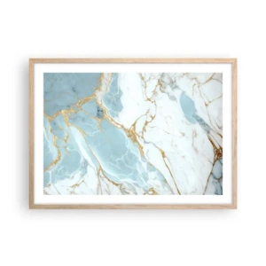 Plakat i ramme af lyst egetræ - Rigdom af sten - 70x50 cm