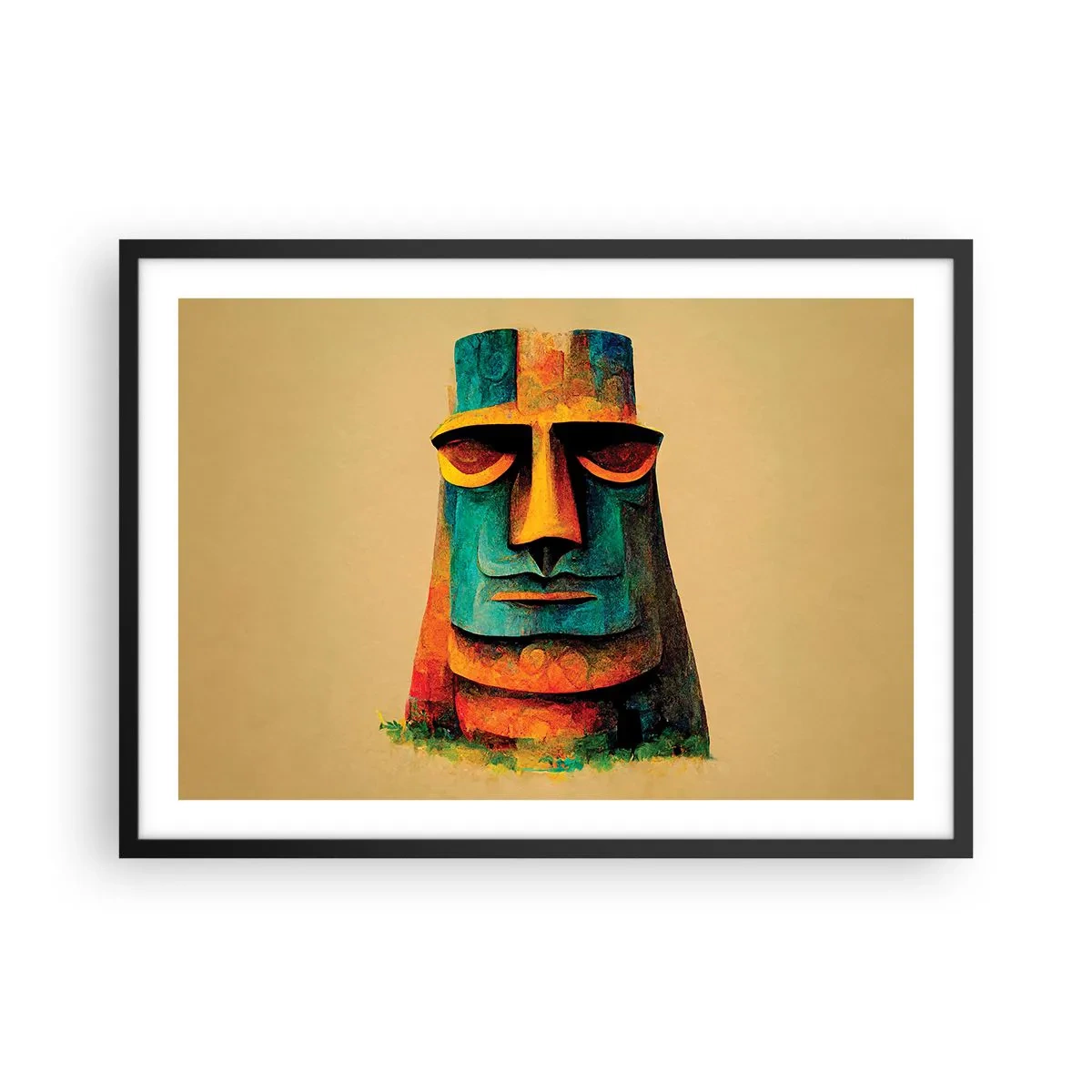 Plakat i sort ramme - Statuarisk, men alligevel sympatisk - 70x50 cm