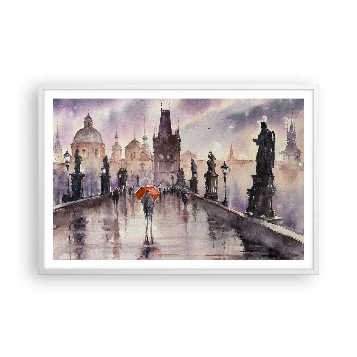 Plakat i hvid ramme - Folk forandrer sig ikke - 91x61 cm