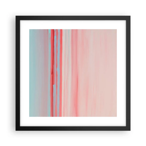 Plakat i sort ramme - Abstraktion ved daggry - 40x40 cm