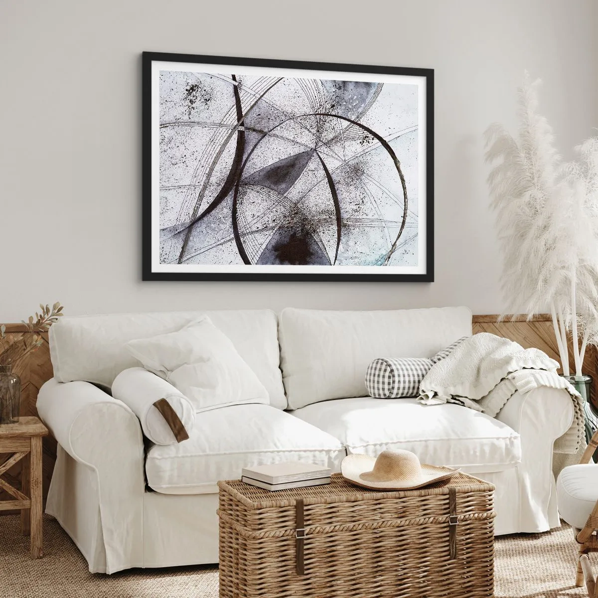 Plakat i sort ramme - Futuristisk fantasi - 40x30 cm