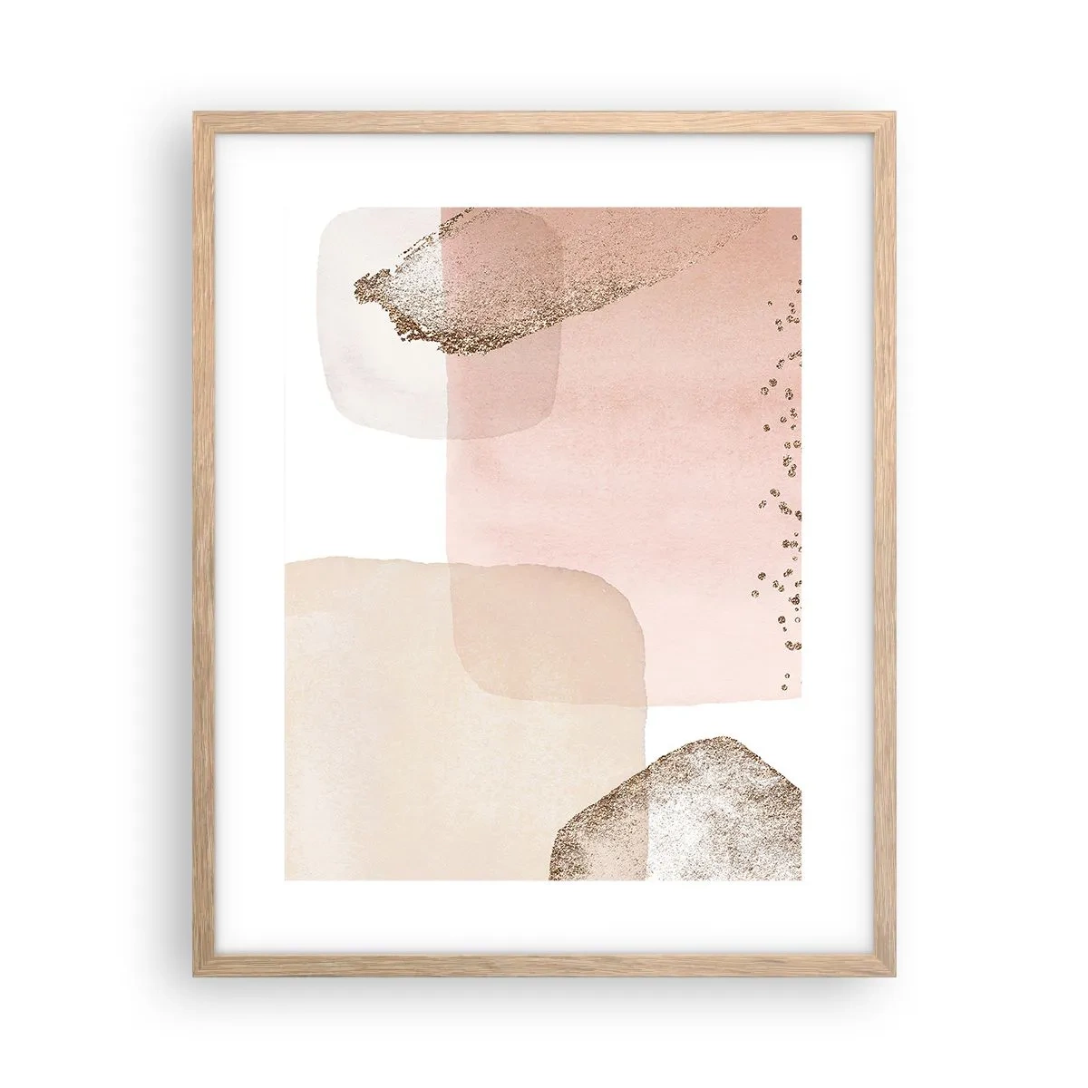 Plakat i ramme af lyst egetræ - Et kig gennem farver - 40x50 cm