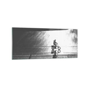 Billede på glas - Fremad, gennem byen - 120x50 cm