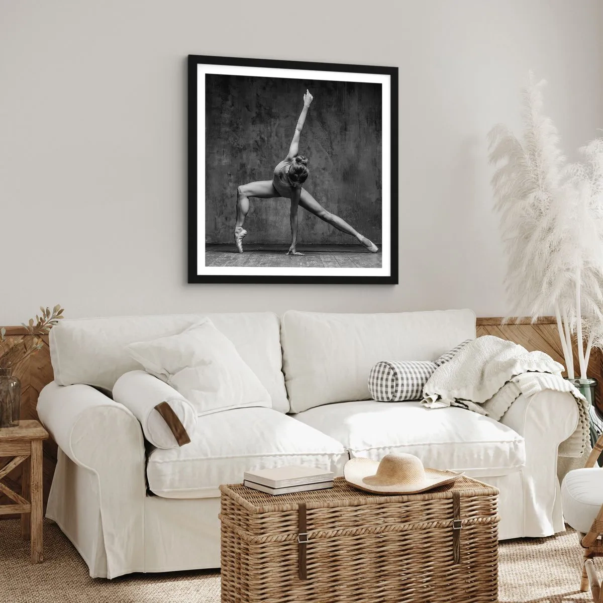 Plakat i sort ramme - Idealet om balance - 60x60 cm