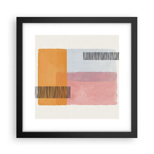 Plakat i sort ramme - Fra hjørne til hjørne - 30x30 cm