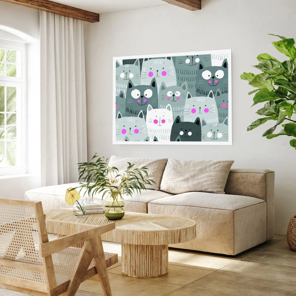 Plakat - Kattens verden - 100x70 cm