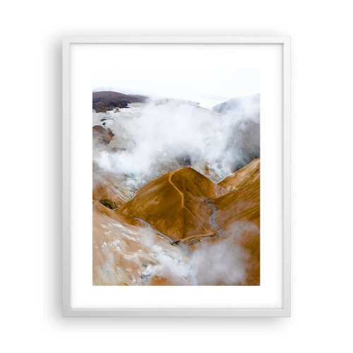 Plakat i hvid ramme - Den rå skønhed i Island - 40x50 cm