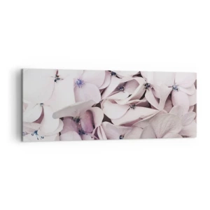 Lærredstryk - Billede på lærred - I en flod af blomster - 140x50 cm