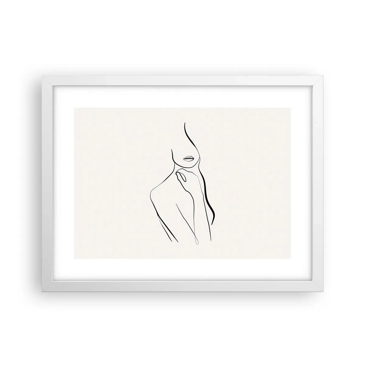 Plakat i hvid ramme - Bølge af melankoli - 40x30 cm