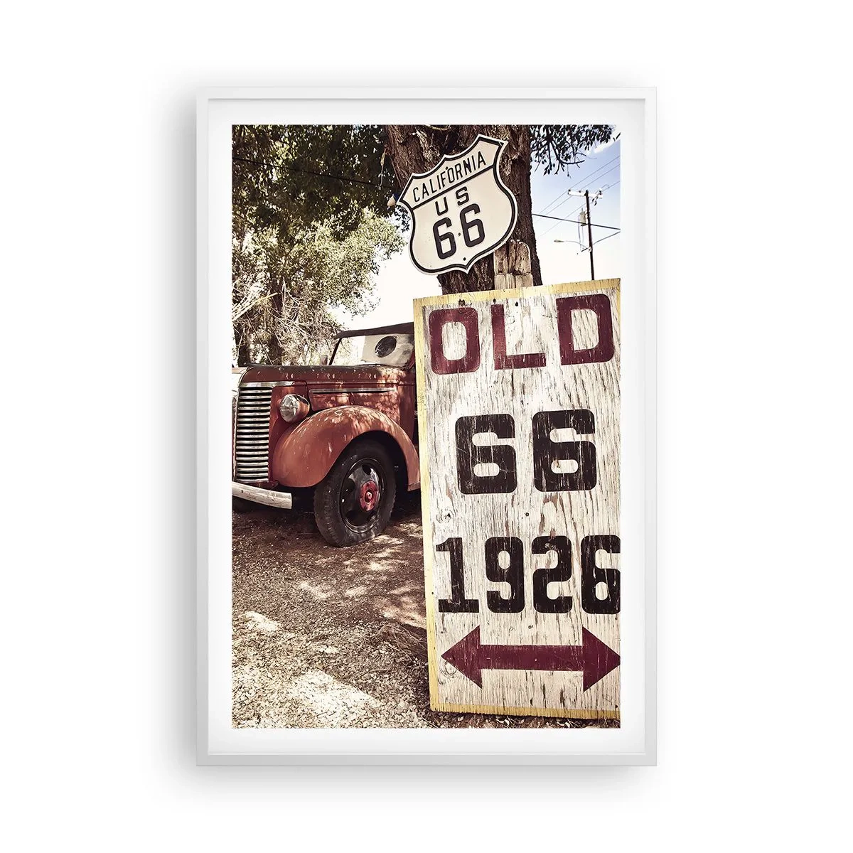 Plakat i hvid ramme - En legende om det amerikanske landskab - 61x91 cm