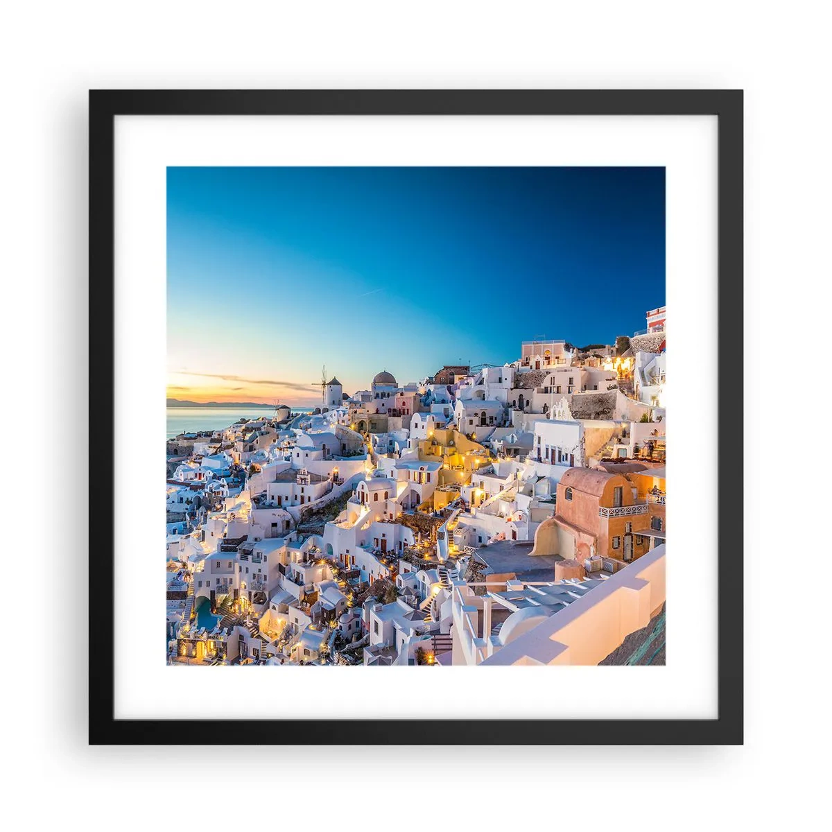 Plakat i sort ramme - Essensen af græskhed - 40x40 cm