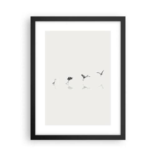 Plakat i sort ramme - Fire enkle trin - 30x40 cm