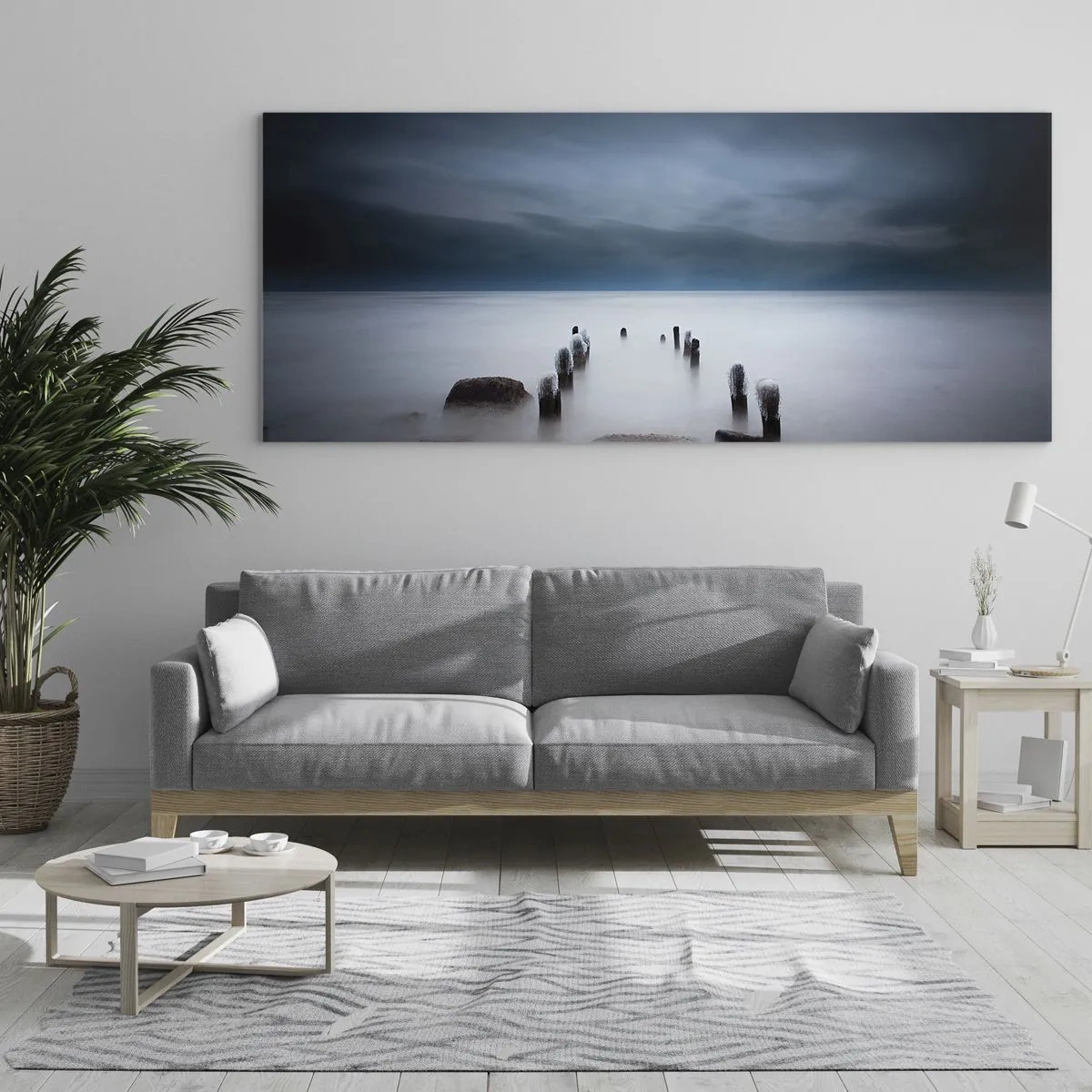 Billede på glas - En betænksom sø - 100x40 cm
