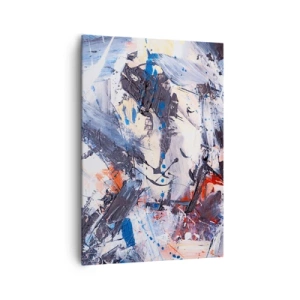 Lærredstryk - Billede på lærred - Abstraktionens vanvittige dans - 70x100 cm