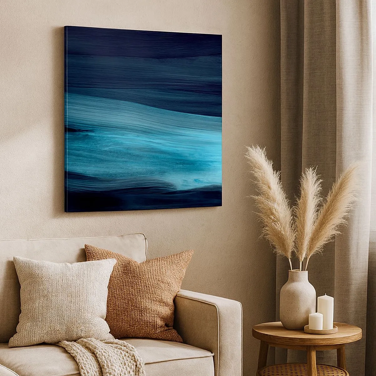 Lærredstryk - Billede på lærred - Svøm med strømmen - 30x30 cm