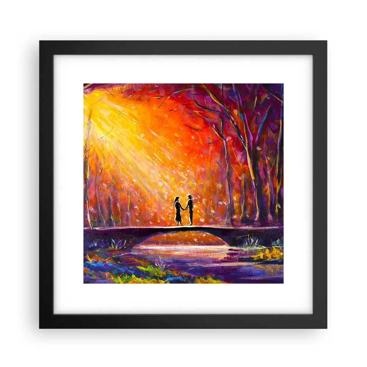 Plakat i sort ramme - Himlen elsker dem også - 30x30 cm